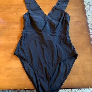 H & M One Piece Black Swimsuit Size 8